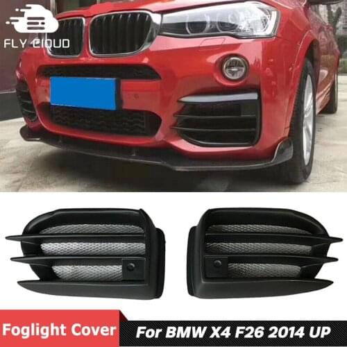FRP Material Front Foglights Cover For BMW X4 F26 Sport Car 2014 Up