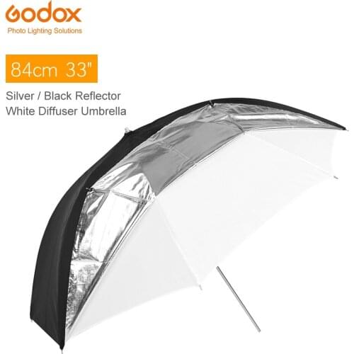 Godox 33" 84cm Double Layers Reflective and Translucent Black White Umbrella for Studio Flash Strobe Lighting