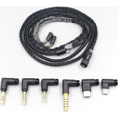 LN006953 16 Core Black OCC Awesome All In 1 Plug Earphone Cable For Westone W40 W50 W60 UM10 UM20 UM30 UM40 UM50 Pro