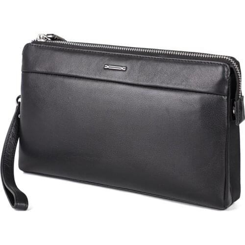 Genuine Leather Clutch Bag for Men Clutch Briefcase Office Bag Fashion Male Bag with Card Slots Clutches Purse C020A/C020C
