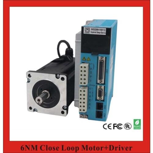 3 Phase NEMA34 6NM Closed Loop Stepper Servo Motor Driver Kit for CNC Cutting Machine Engraving Machine