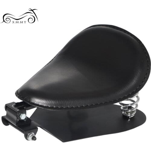 Black Solo Driver Seat 3" Spring Bracket Base Kit For Harley Dyna Street Bob FXDB Sportster Custom Chopper Bobber
