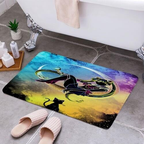 Soul of the Moon 3D Print Doormats Rectangle Non-Slip DoorMat Bedroom Kitchen Entrance Print Door rugs Dropshipping