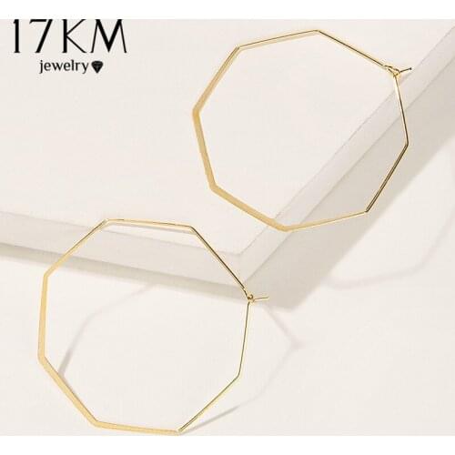 Exaggerated Big Circle Hoop Earrings For Women Simple Gold Geometric Large Round Loop Earring Party Brincos Bijoux Jewelry