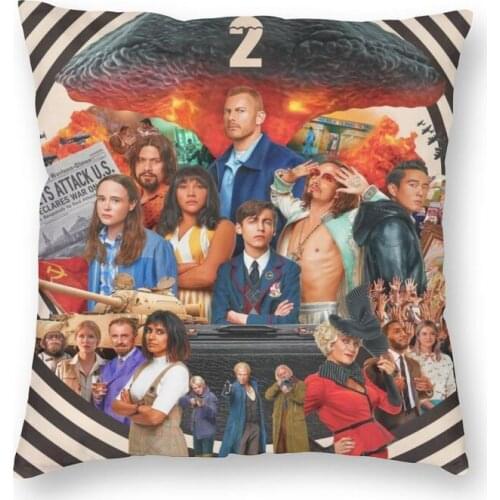Cool The Umbrella Academy Season 2 Square Throw Pillow Case Home Decorative Klaus Vanya Hargreeves Cushion Cover for Sofa
