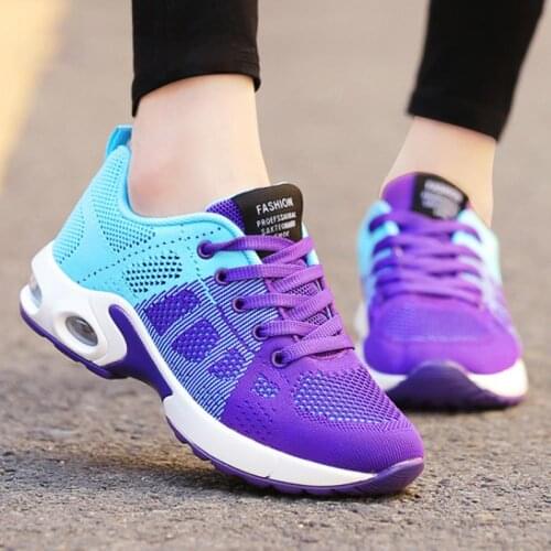 Large Size Summer Air Cushion Sport Sneakers Woman Running Shoes for Women Sneakers Sports Women Blue Purple Training GMB-1739