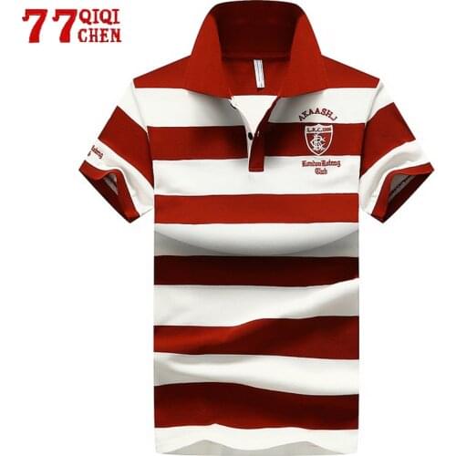 Striped Polo Shirt Men 2020 Summer Cotton Turn-down collar Breathable Anti-Wrinkle Business Casual Tops Tee polo hombre