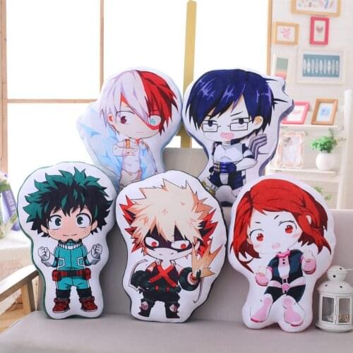 My Hero Academic Anime Boku Yoh Asakura Katsuki Bakugo Shoto Toooroki soft fighting Pillow Stuffed plush toy Kid game fans Gift