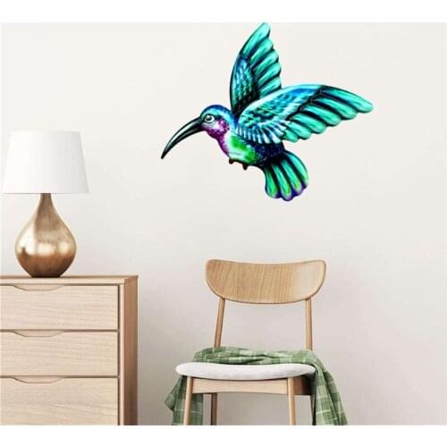 Wall Hanging Ornaments,Wrought Iron Hummingbird Art Crafts Metal Wall Hanging Ornaments Home Mural Decoration