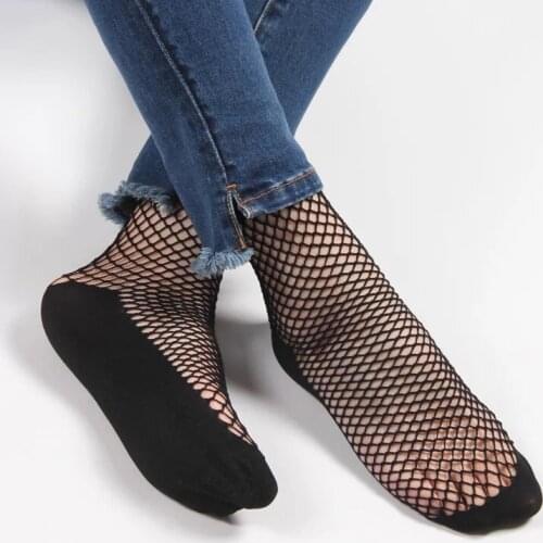 New 2017 Fashion Harajuku Goth Punk Series Cool Female Essential Hollow Fashion Sexy Fishnet Socks Women/Ladies Sox