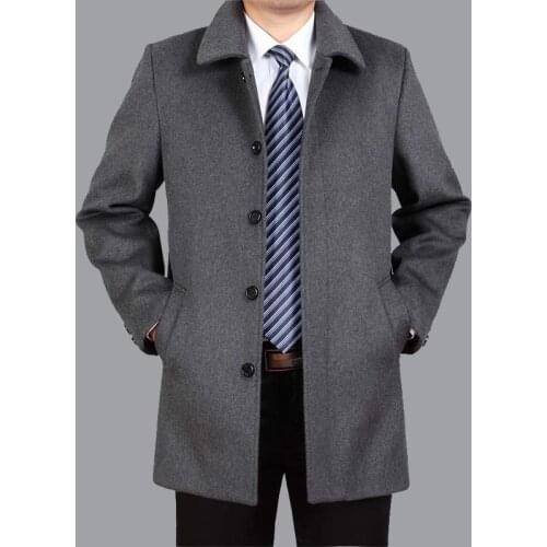 Autumn Winter Men Long Trench Coats Superior Quality Buttons Male Fashion Outwear Jackets Windbreaker Plus Size Gabardina Hombre