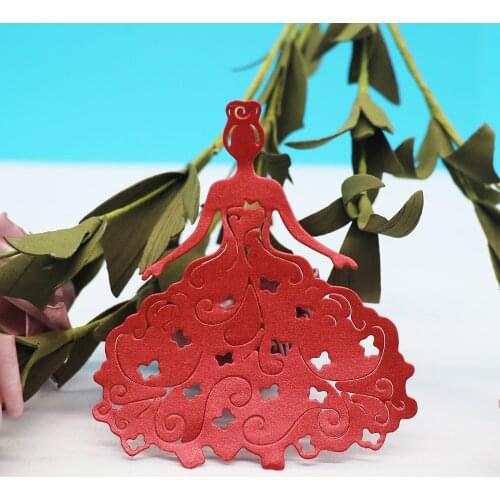 Wedding Dress Metal Cutting Dies Scrapbooking Photo Album Cards Making Decorative Mold Craft Stencil Stamps and Dies 2020