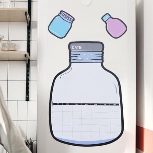 Dropshipping!! 1 Set Creative Bottle Shape Fridge Sticker Exquisite Practical Magnet Sticker Decor for Home