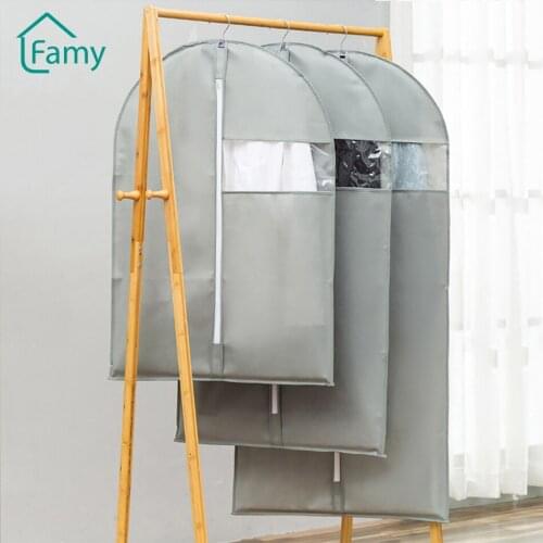 Dust Cover Clothes Storage Garment Bag Wedding Dress Clothing Household Hanging Visible Windows Organizer Wardrobe Cover