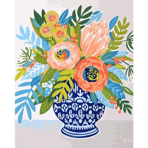 ROYALDREAM Abstract the vase Diy Digital Painting By Digital Modern Wall Art Pictures For The Home Wall Art Works