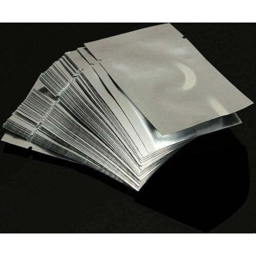 Silver Heat Seal Aluminium Foil Bags Vacuum Sealer Pouches Food Grade Storage Bag Kitchen Supplies HouseholdTools10-100Pcs