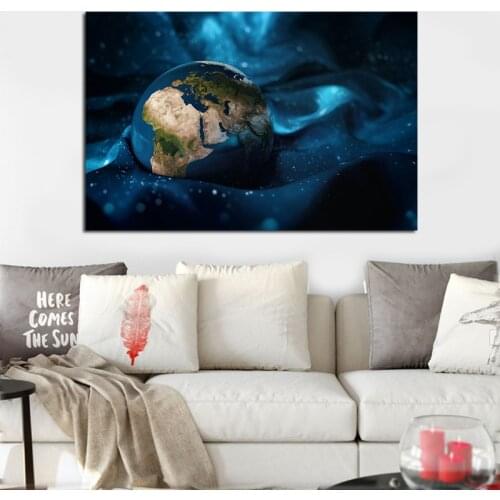 Modern Universe Poster Earth Planet Stars Canvas Painting Wall Art Pictures For Living Room Study Room Decor Cuadros No Frame