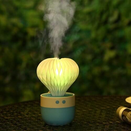 Bedroom household USB night light atomizer humidifier air purifier cactus mini humidifier