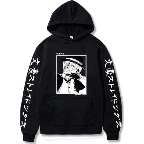 Dazai Bungou Stray Dogs Hoodie Anime Sweatshirt Anime Gift Streetwear Graphic Hoodie Manga Hoodie Japanese Hoodie Unisex