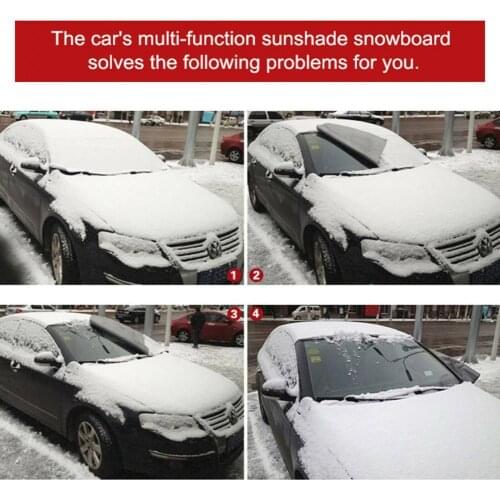 Universal Double Ears Car Windshield Snow Frost Block Sunshade Cover Protector