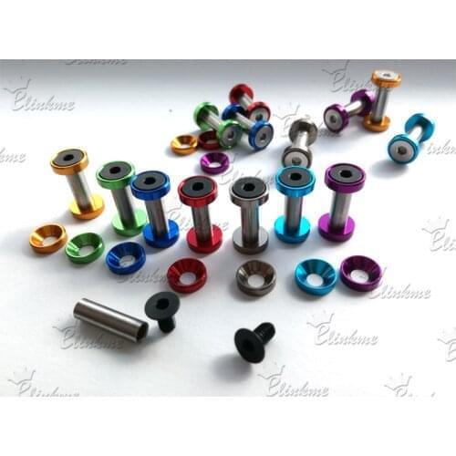 20pcs/bag , 25mm x 5mm hole Wine red Stainless steel screw knife scabbard chicago screw Suitable for outdoor tools knife screw