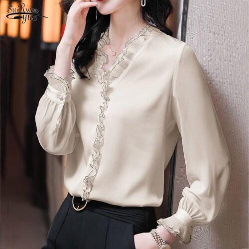 Spring Autumn Style Chiffon Blouses Women Shirts Lady Casual Long Sleeve O-Neck Polka Dot Printed Chiffon Blusas Mujer Tops11859