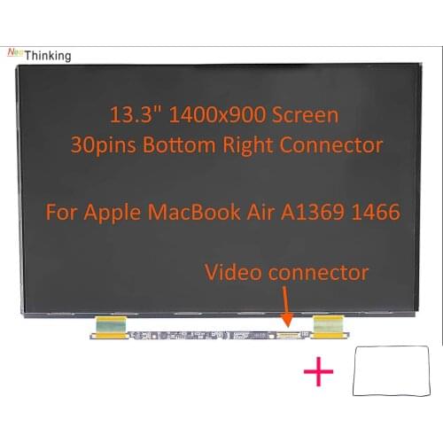 Laptop For Apple MacBook Air A1466 A1369 LCD Display Matrix LCD Screen LP133WP1-TJA7 NT133WGB-N81+Rubber Middle Frame Bezel Ring