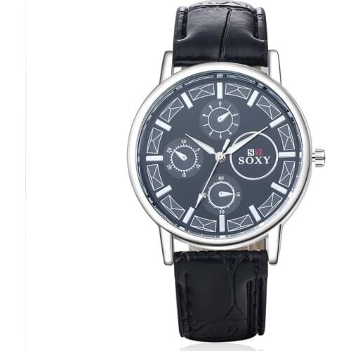 2020 New Fashion Men Luxury Brand Watch SOXY Casual Sport Watches Men Leather Quartz Watch Hombre Hour Relogio Masculino