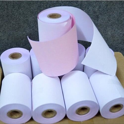 3 copies cash register paper 76*60mm triple carbonless receipt book for 76mm thermal dot matrix printer pos carbonless paper