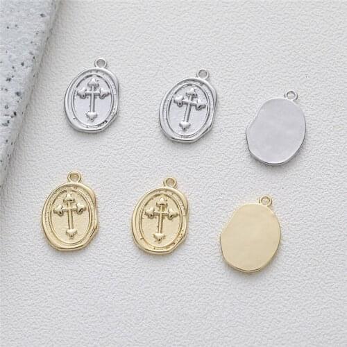 30pcs/lot cartoon cross pattern core geometry Irregular ovals ellipse shape alloy floating locket charms diy jewelry accessory