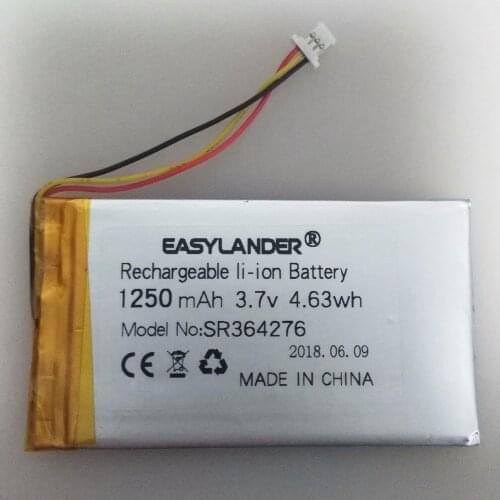 364276 3.7V1250mAh Rechargeable li Polymer Li-ion battery For Navigation Becker Transit 5 Active 5 Driving recorder SR364276