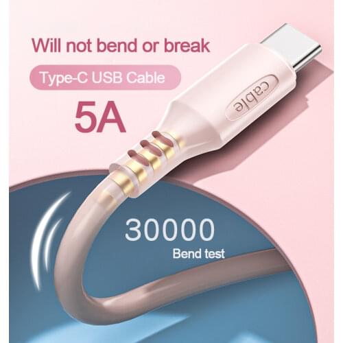 Micro USB Cable 5A Soft Silicone Fast Charging USB Type C Cable for Samsung Xiaomi HTC 3 in 1 USB Charger Mobile Phone Cable