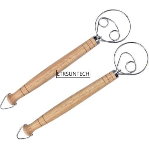 50pcs Danish Dough Whisk Stainless Steel Dutch Bread Dough Hand Mixer Kitchen Baking Tools Artisian Blender