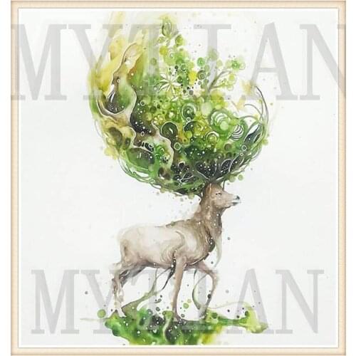 Elk 5D animal diamond painted diamond DIY animal decorative art full square/round diamond cross stitch painting Mosaic decor