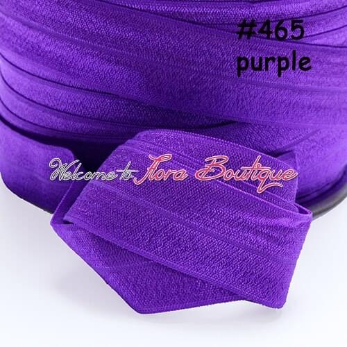 Free shipping 1 inch foe fold over elastic, #465 purple elastic ribbons