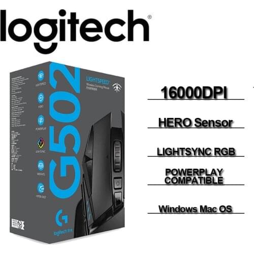 Original Logitech G502 LIGHTSPEED Wirelss Game Mouse with 16K HERO SENSOR LIGHTSYNC RGB Gaming Mouse for Windows Mac OS