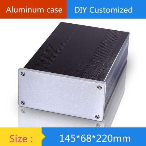 DIY case 145*68*220mm aluminum amplifier chassis DAC Chassis HIFI tube amp chassis Aluminum housing /AMP Enclosure /case/DIY box