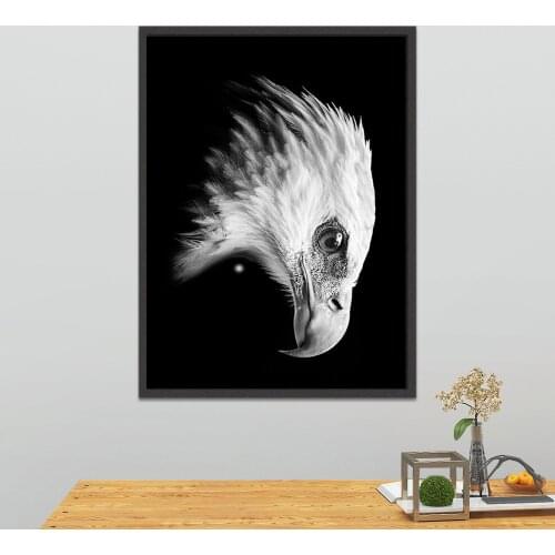 Black and White Eagle Canvas Art Animals Wall Art Poster Pictures for Living Room Home Decor Wall Canvas Print Paintings Unframe