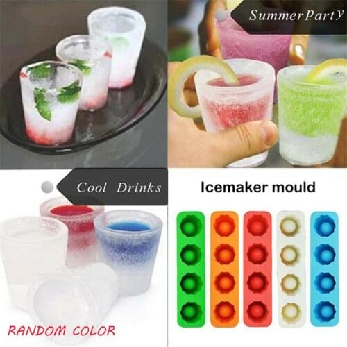 Ices Cubes Tray Mold Made Short Glasses Ices Mold Novelty Ice Tray Summer Drinking Tool Ices Glass J2Y