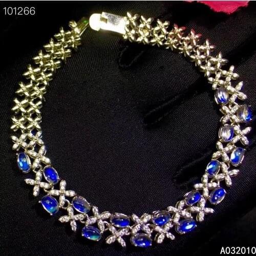 KJJEAXCMY Fine Jewelry 925 Sterling Silver inlaid Moonstone luxury Womans new hand bracelet support test