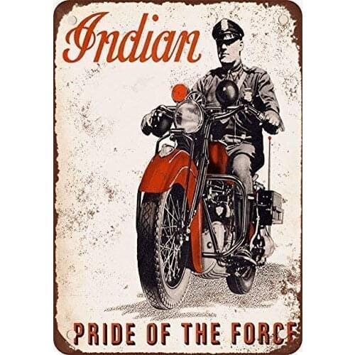 LANK Metal Tin Sign Motorcycle Sign for Man Cave Home Coffee Wall Decor Bar Pub Cafe Iron Mesh Fence 12"x8"INCH