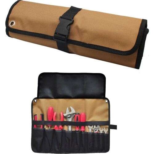 Multi-function Tool Bag Motorcycle Portable Multi-pocket Roll Bag 6 Pocket Design Waterproof Oxford Reel Storage Pocket
