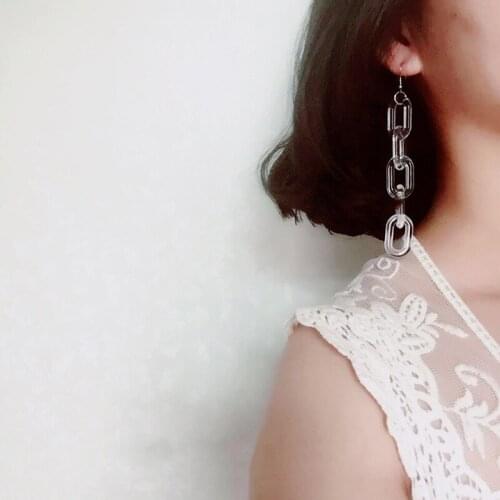 Fashion Transparent Chain Earrings Big Earrings Statement Short Long Earrings Drop Earrings for Women Girl Gift Party Jewelry
