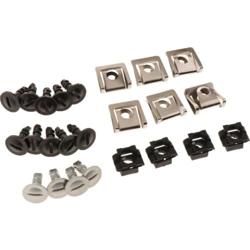 24pcs/Set Under Engine Cover Screw Undertray Metal Clip For VW Passat Car Repairing Kit