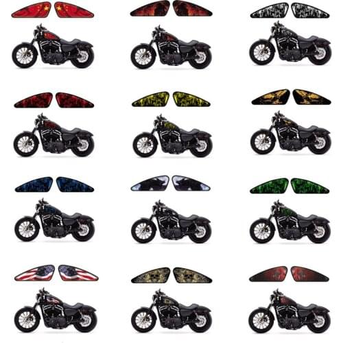 Motorcycle Fuel Tank Decal 3D Sticker For Harley Sportster XL 883 1200 48 72 Cafe Racer Street Tracker Bobber Scrambler Chopper