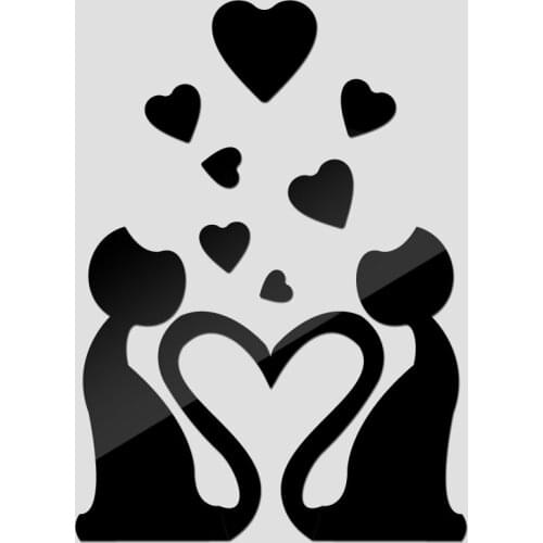 New 3d sticker hot love mirroracrylic modern wall stickers home decoration relief sofa background Pattern