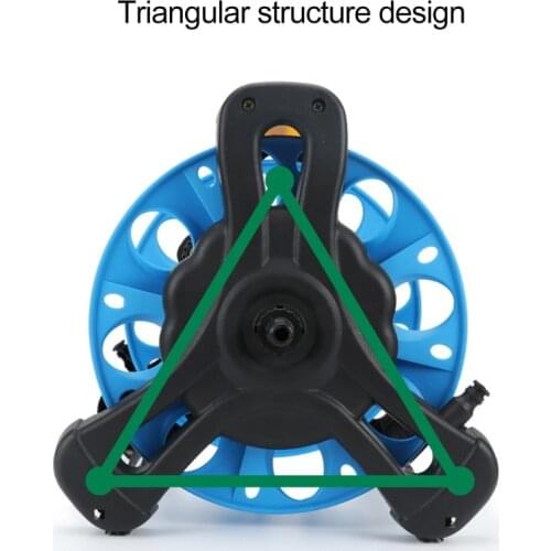 Portable Water Pipe Hose Reel Holder Garden Winding Device Storage Rack Tool Roll Cart Holder P82C