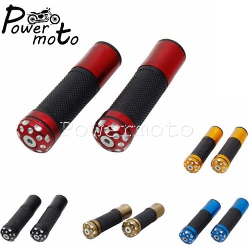 22mm 7/8 " Motorcycle Rubber Anti-slip Handle Grip Lock Bar For Kawasaki Honda Suzuki Yamaha Harley Handle End Grip