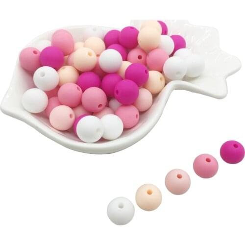 Silicone Beads 12mm 500pcs/lot Chewing Necklace Round Silicone Bead Baby Teether Toy Silicone BPA Free Newborn Nursing