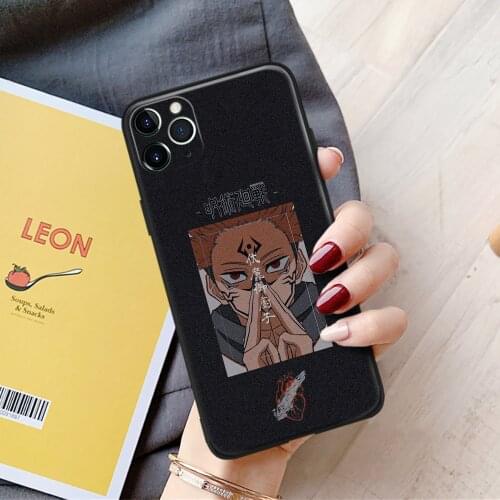 Sukuna Jujutsu Kaisen Anime Glass Soft Silicone Phone Case Cover Shell for iPhone SE 6s 7 8 Plus X XR XS 11 12 Mini Pro Max